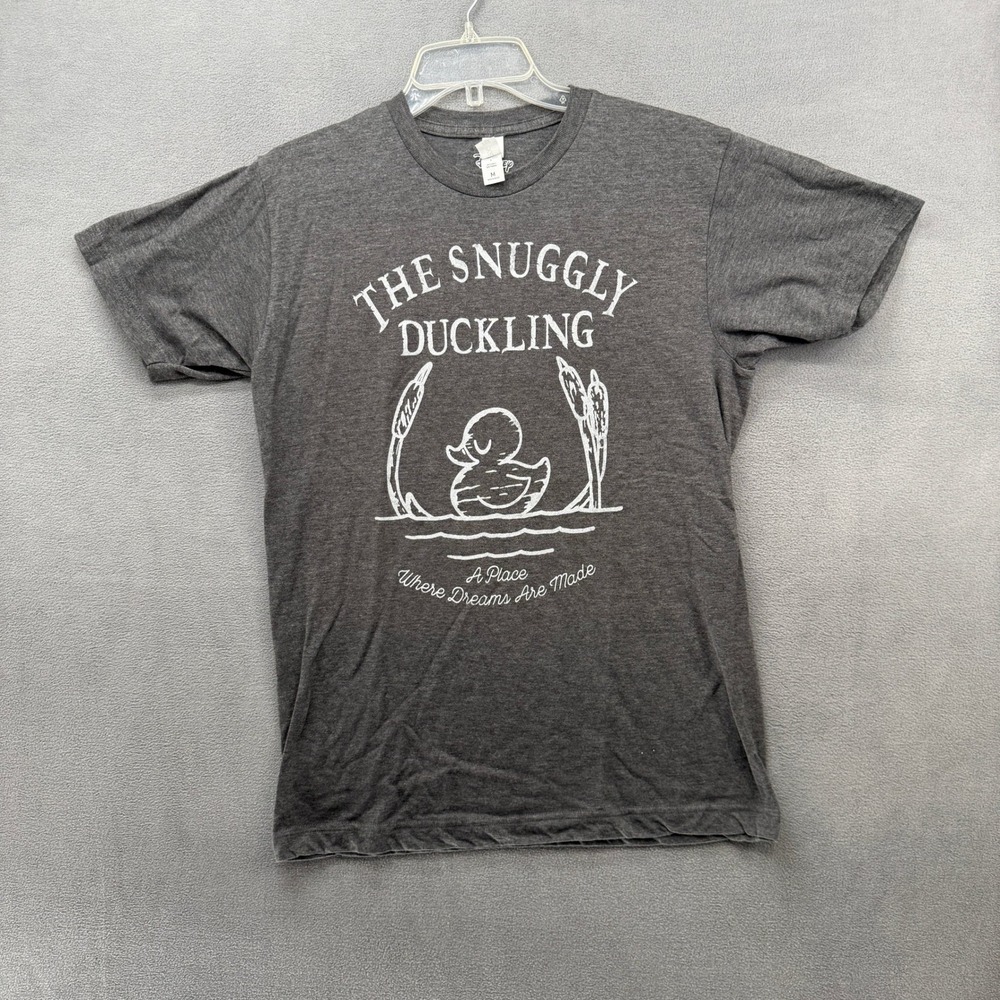 Disney Tangled The Snuggly Duckling Graphic Tee Gray Short Sleeve Shirt Medium